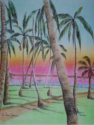 Dampier Palms Cushion Cover